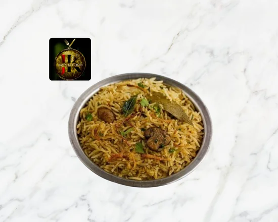 Pachi Mirchi Kaju Mushroom Ghee Roast Pulao