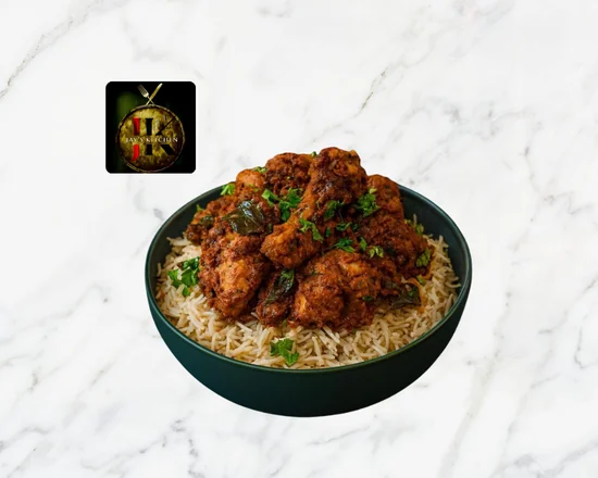 Pachi Mirchi Chicken Ghee Roast Pulao