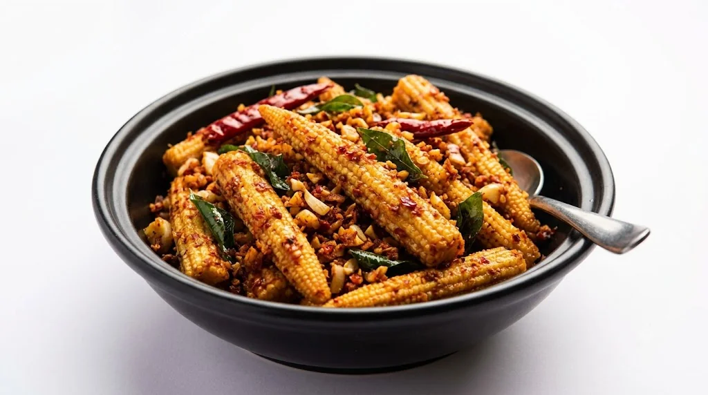 Baby Corn Garlic Karam