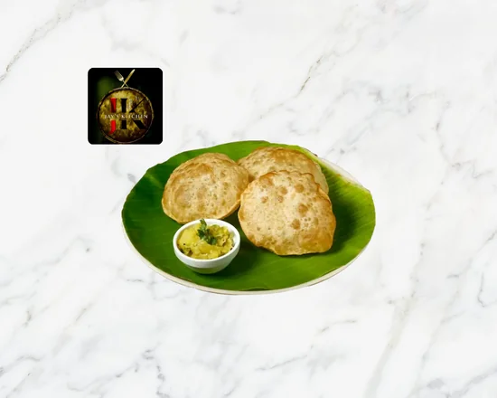 Poori with Onion & Potato Curry