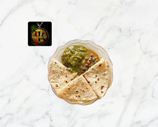 Chapathi (2 Pieces) with Palak Paneer Curry