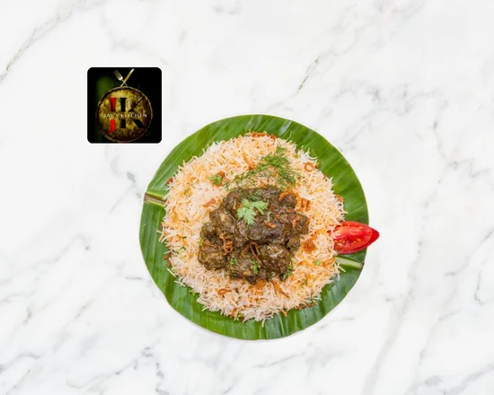 Pachi Mirchi Mutton Ghee Roast Pulao