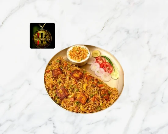 Pachi Mirchi Kaju Paneer Ghee Roast Pulao