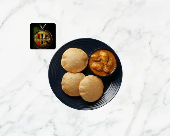 Poori with Chicken Curry